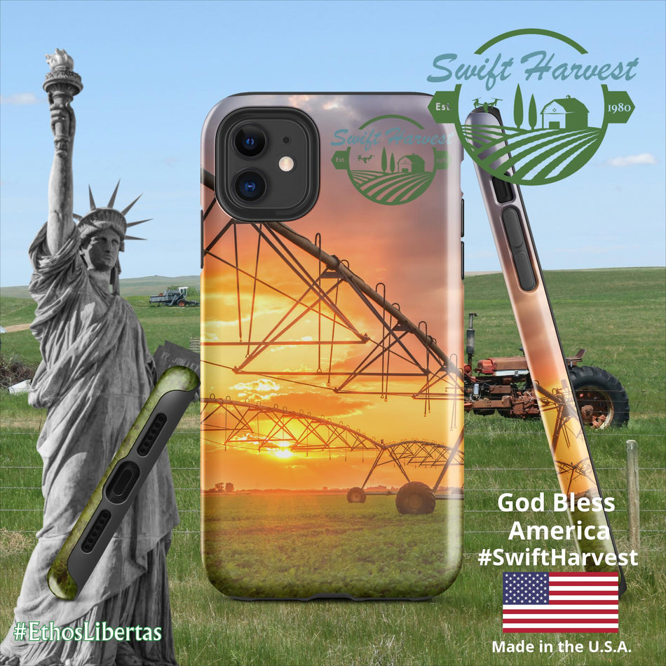 swiftharvest.net Glossy / iPhone 11 Swift Harvest Sprinkler Sunset Tough Case for iPhone®