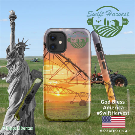 swiftharvest.net Glossy / iPhone 12 mini Swift Harvest Sprinkler Sunset Tough Case for iPhone®