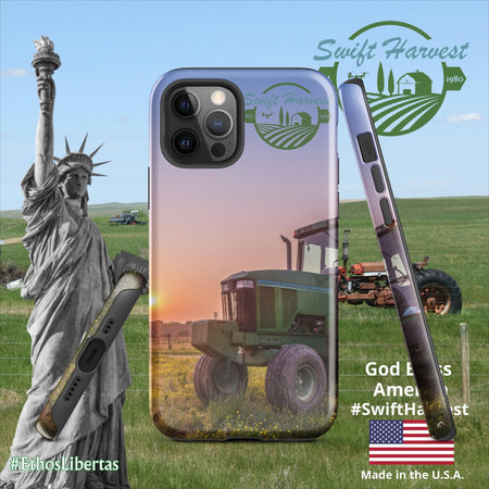 swiftharvest.net Glossy / iPhone 12 Pro Green Tractor Swift Harvest Tough Case for iPhone®