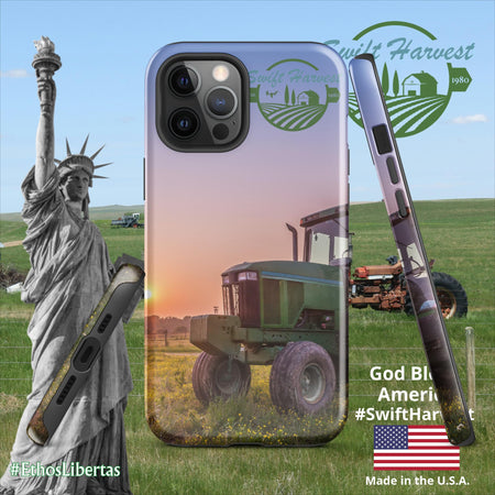 swiftharvest.net Glossy / iPhone 12 Pro Max Green Tractor Swift Harvest Tough Case for iPhone®