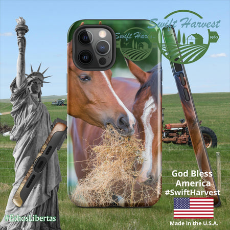 swiftharvest.net Glossy / iPhone 12 Pro Max Just Horsing Around Swift Harvest Tough Case for iPhone®