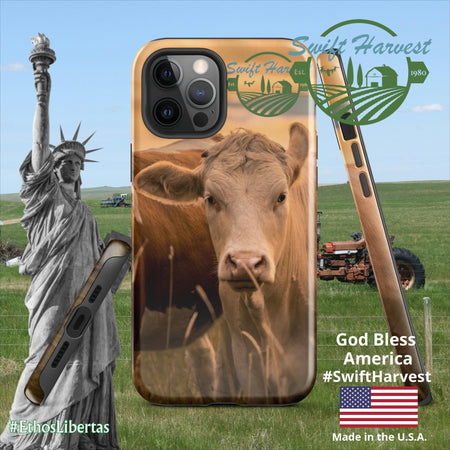 swiftharvest.net Glossy / iPhone 12 Pro Max Swift Harvest Apollos Golden Cows Tough Case for iPhone®