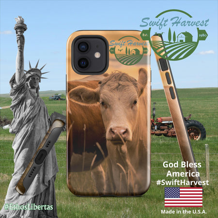 swiftharvest.net Glossy / iPhone 12 Swift Harvest Apollos Golden Cows Tough Case for iPhone®