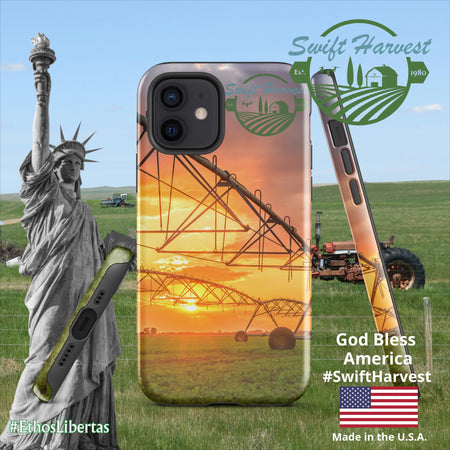 swiftharvest.net Glossy / iPhone 12 Swift Harvest Sprinkler Sunset Tough Case for iPhone®