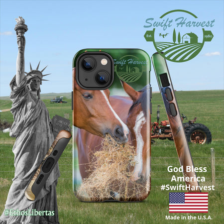 swiftharvest.net Glossy / iPhone 13 mini Just Horsing Around Swift Harvest Tough Case for iPhone®