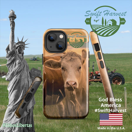 swiftharvest.net Glossy / iPhone 13 mini Swift Harvest Apollos Golden Cows Tough Case for iPhone®