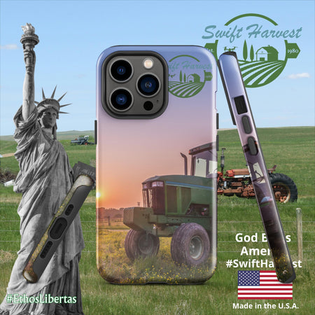 swiftharvest.net Glossy / iPhone 13 Pro Green Tractor Swift Harvest Tough Case for iPhone®