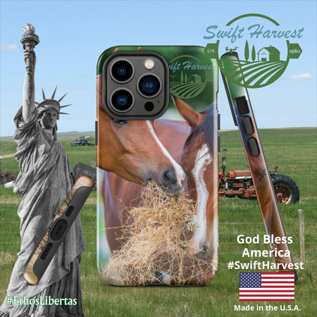 swiftharvest.net Glossy / iPhone 13 Pro Just Horsing Around Swift Harvest Tough Case for iPhone®