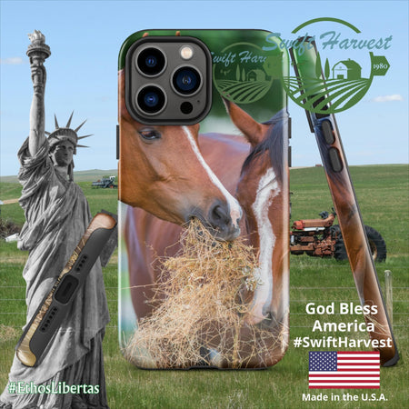 swiftharvest.net Glossy / iPhone 13 Pro Max Just Horsing Around Swift Harvest Tough Case for iPhone®