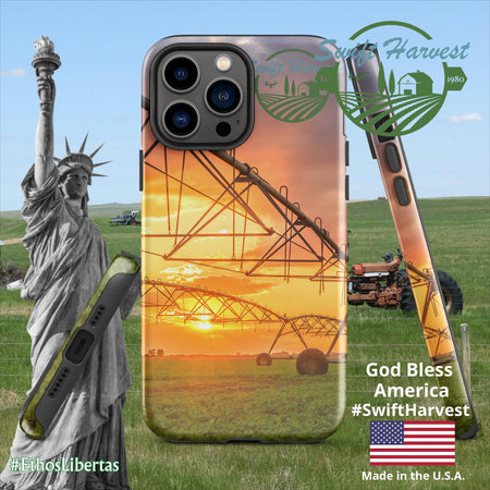 swiftharvest.net Glossy / iPhone 13 Pro Max Swift Harvest Sprinkler Sunset Tough Case for iPhone®