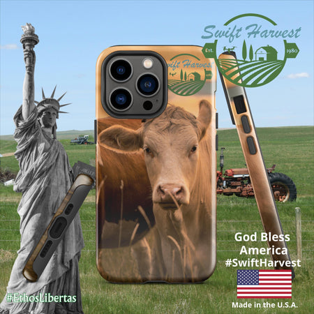 swiftharvest.net Glossy / iPhone 13 Pro Swift Harvest Apollos Golden Cows Tough Case for iPhone®