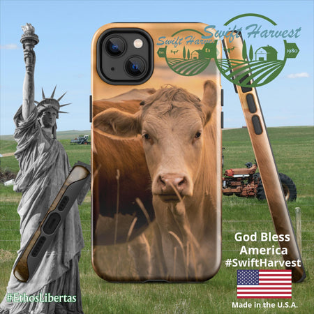 swiftharvest.net Glossy / iPhone 14 Plus Swift Harvest Apollos Golden Cows Tough Case for iPhone®