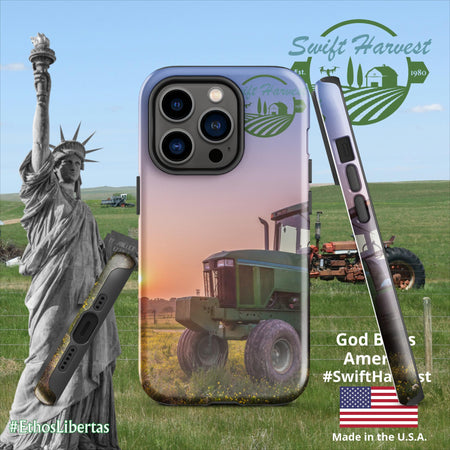 swiftharvest.net Glossy / iPhone 14 Pro Green Tractor Swift Harvest Tough Case for iPhone®