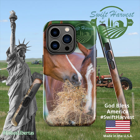 swiftharvest.net Glossy / iPhone 14 Pro Just Horsing Around Swift Harvest Tough Case for iPhone®