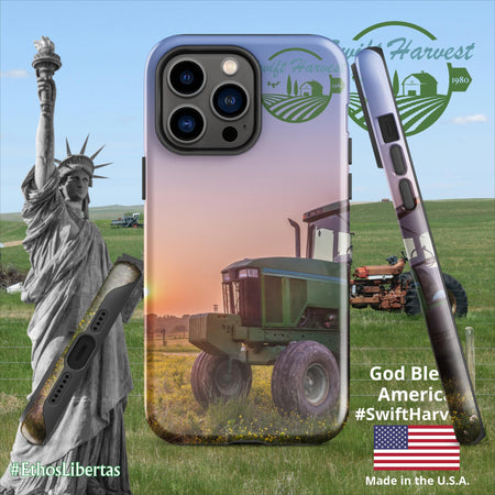 swiftharvest.net Glossy / iPhone 14 Pro Max Green Tractor Swift Harvest Tough Case for iPhone®