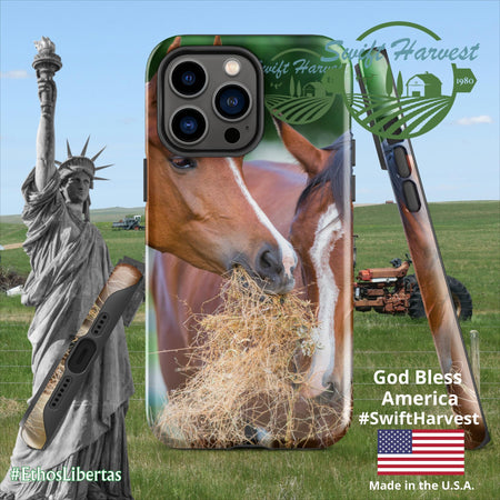 swiftharvest.net Glossy / iPhone 14 Pro Max Just Horsing Around Swift Harvest Tough Case for iPhone®