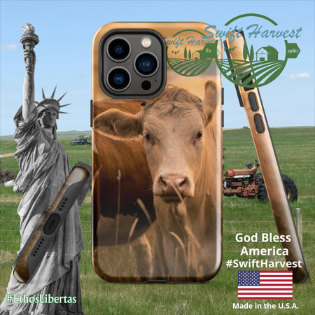 swiftharvest.net Glossy / iPhone 14 Pro Max Swift Harvest Apollos Golden Cows Tough Case for iPhone®