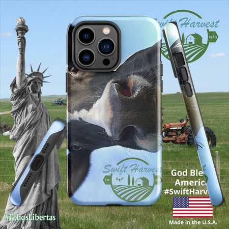 swiftharvest.net Glossy / iPhone 14 Pro Max Swift Harvest Holy Cow Tough Case for iPhone®