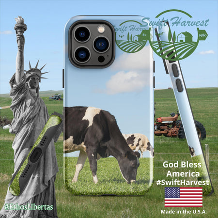 swiftharvest.net Glossy / iPhone 14 Pro Max Swift Harvest Holy Cows Tough Case for iPhone®