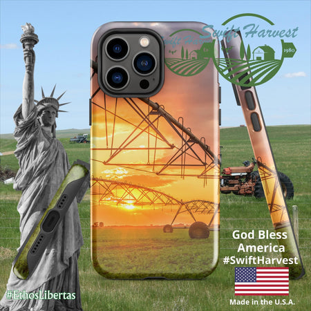 swiftharvest.net Glossy / iPhone 14 Pro Max Swift Harvest Sprinkler Sunset Tough Case for iPhone®