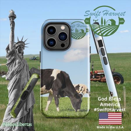 swiftharvest.net Glossy / iPhone 14 Pro Swift Harvest Holy Cows Tough Case for iPhone®