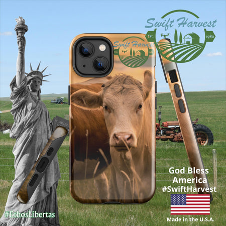 swiftharvest.net Glossy / iPhone 14 Swift Harvest Apollos Golden Cows Tough Case for iPhone®