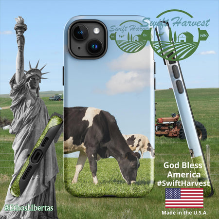 swiftharvest.net Glossy / iPhone 15 Plus Swift Harvest Holy Cows Tough Case for iPhone®