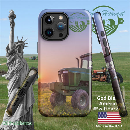 swiftharvest.net Glossy / iPhone 15 Pro Max Green Tractor Swift Harvest Tough Case for iPhone®