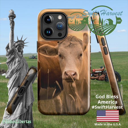 swiftharvest.net Glossy / iPhone 15 Pro Max Swift Harvest Apollos Golden Cows Tough Case for iPhone®