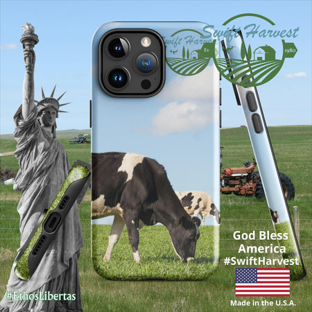 swiftharvest.net Glossy / iPhone 15 Pro Max Swift Harvest Holy Cows Tough Case for iPhone®