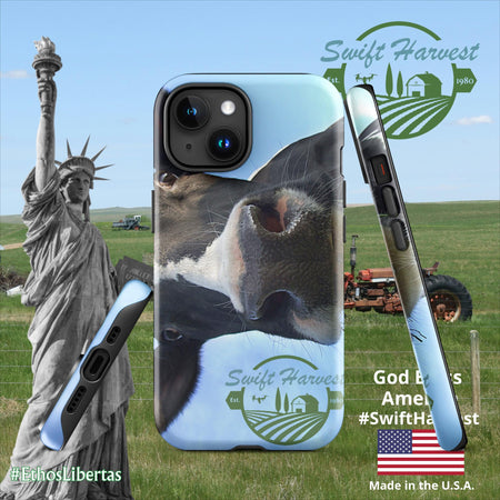 swiftharvest.net Glossy / iPhone 15 Swift Harvest Holy Cow Tough Case for iPhone®