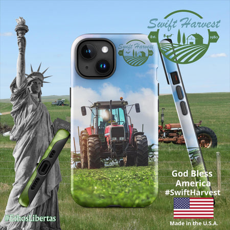 swiftharvest.net Glossy / iPhone 15 Swift Harvest Tractor Tough Case for iPhone®