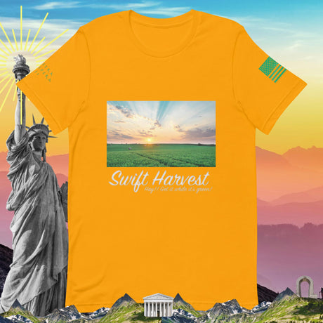 swiftharvest.net Gold / S Hay!! Get it while it's Green! Unisex t-shirt