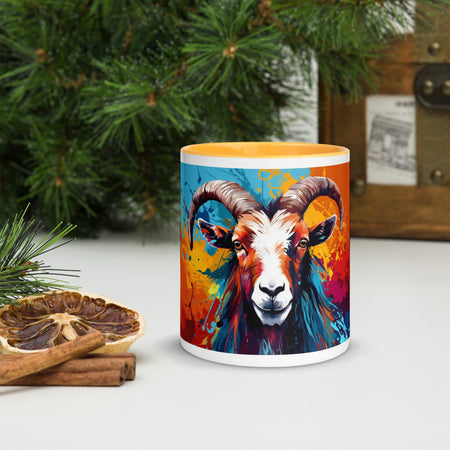 swiftharvest.net Golden Yellow / 11 oz Its Goat Times, Hay Bro! You Goat Any Hay? Mug with Color Inside