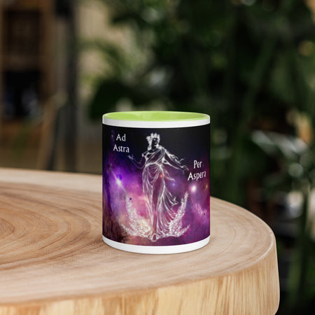 swiftharvest.net Green / 11 oz Cosmic Ad Astra Per Aspera Mug with Color Inside