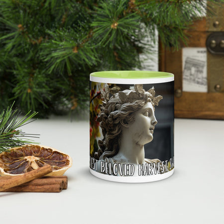 swiftharvest.net Green / 11 oz Harvest Goddess Demeter Mug with Color Inside