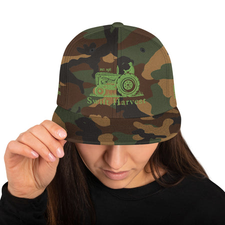 swiftharvest.net Green Camo Swift Harvest Tractor Snapback Hat