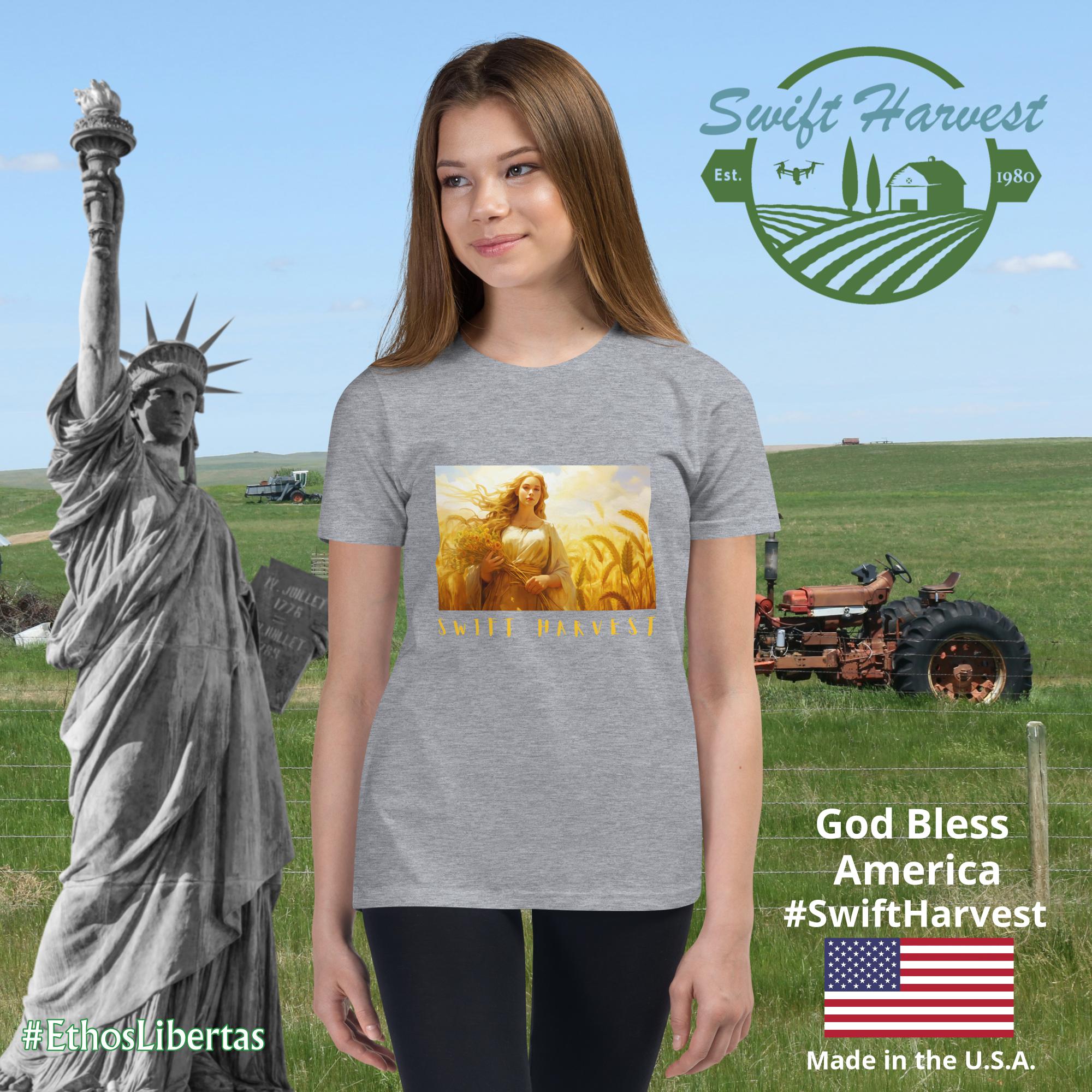 swiftharvest.net Harvest Goddess Girls Youth Short Sleeve T-Shirt