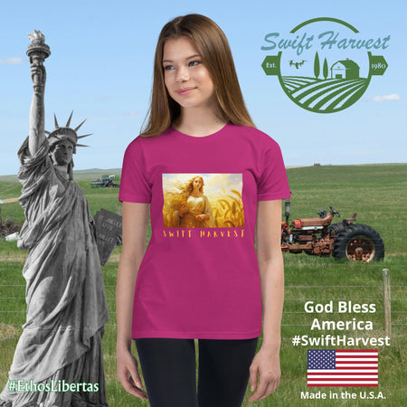 swiftharvest.net Harvest Goddess Girls Youth Short Sleeve T-Shirt