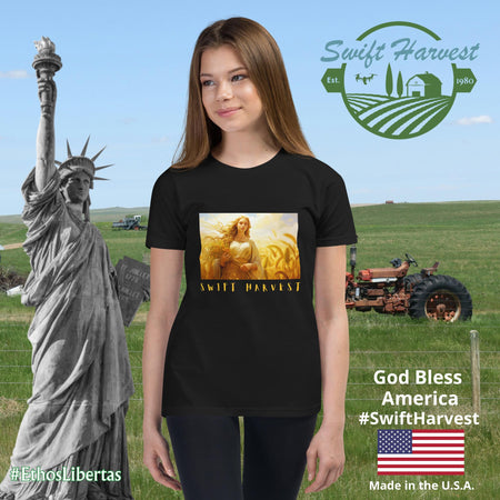 swiftharvest.net Harvest Goddess Girls Youth Short Sleeve T-Shirt