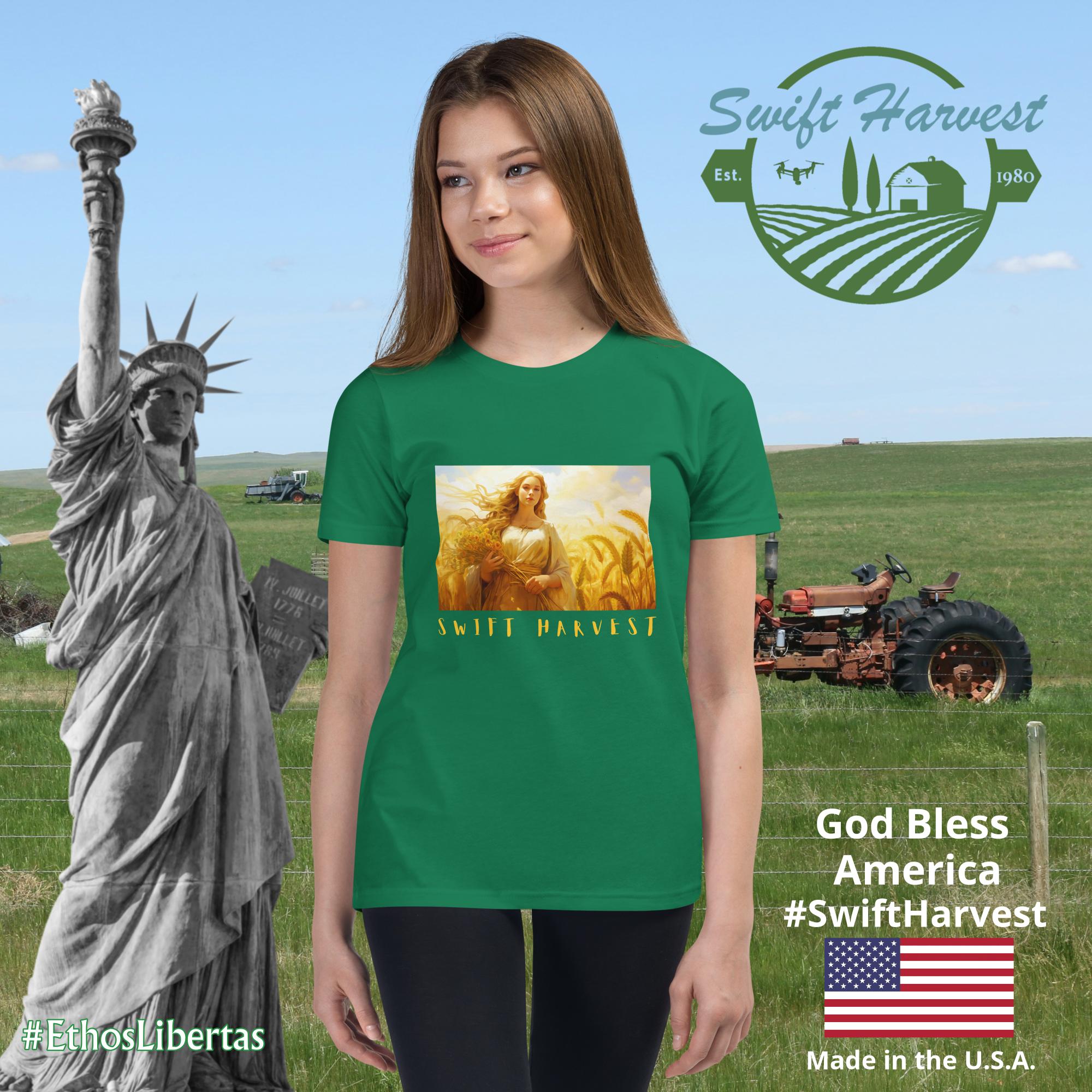 swiftharvest.net Harvest Goddess Girls Youth Short Sleeve T-Shirt