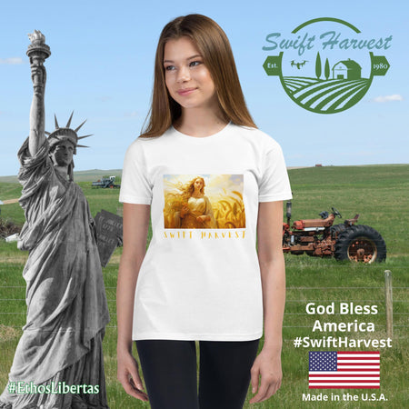 swiftharvest.net Harvest Goddess Girls Youth Short Sleeve T-Shirt