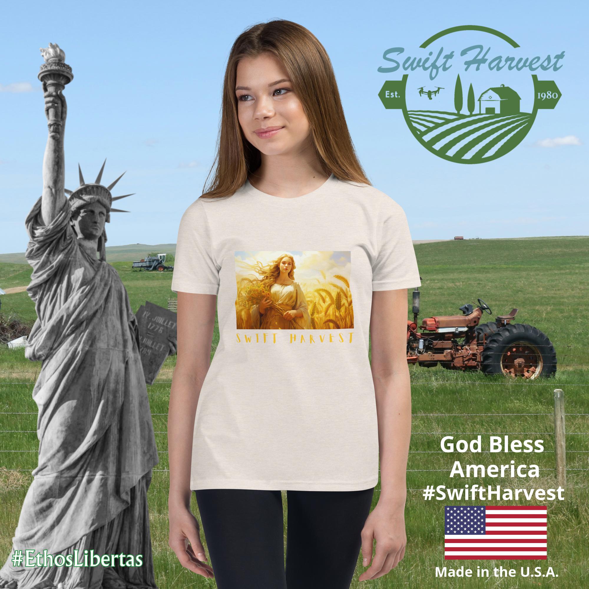 swiftharvest.net Harvest Goddess Girls Youth Short Sleeve T-Shirt