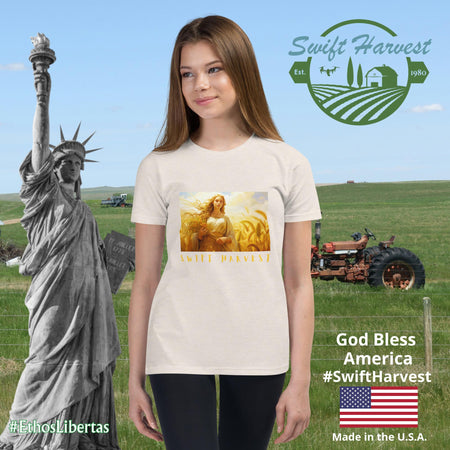 swiftharvest.net Harvest Goddess Girls Youth Short Sleeve T-Shirt