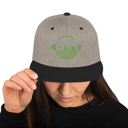 swiftharvest.net Heather/Black Swift Harvest Logo Snapback Hat