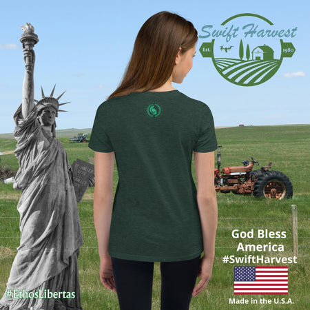 swiftharvest.net Heather Forest / S Harvest Goddess Girls Youth Short Sleeve T-Shirt