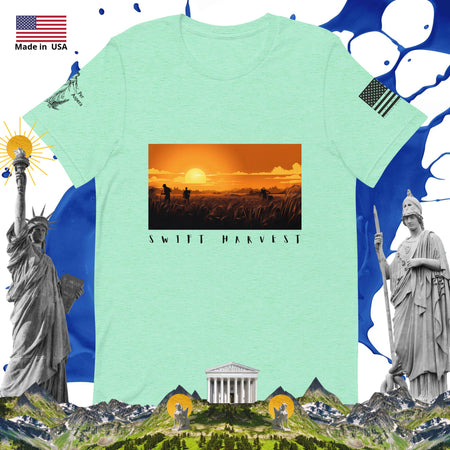 swiftharvest.net Heather Mint / S Sun Set Harvet Swift Harvest Unisex t-shirt