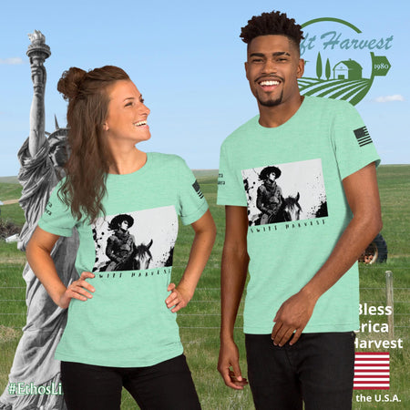 swiftharvest.net Heather Mint / S Swift Harvest Cowboy Unisex t-shirt