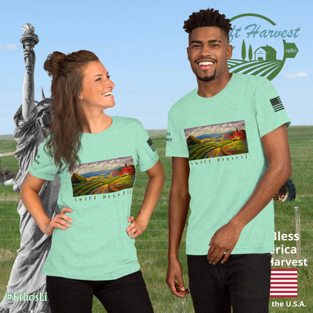 swiftharvest.net Heather Mint / S Swift Harvest Farm Art Unisex t-shirt