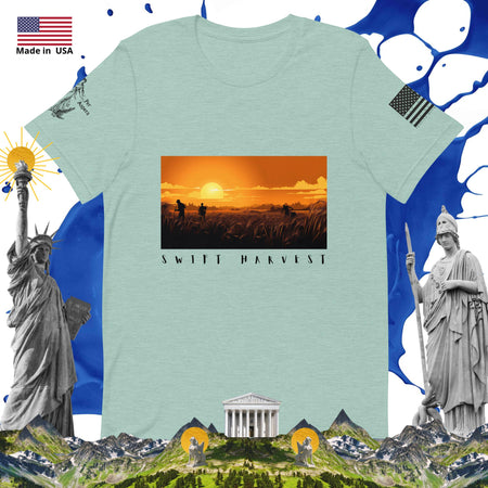 swiftharvest.net Heather Prism Dusty Blue / XS Sun Set Harvet Swift Harvest Unisex t-shirt